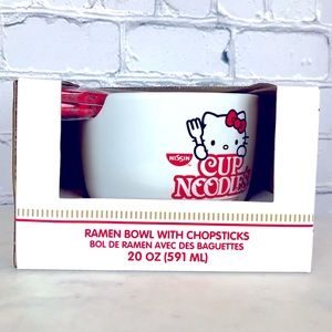 Cup Noodles x Hello Kitty 20oz Ramen Bowl With Chopsticks